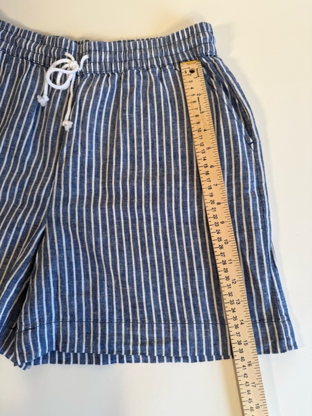 BeachLunchLounge Blue White Striped Linen Blend Shorts Coastal Americana - Picture 6 of 8